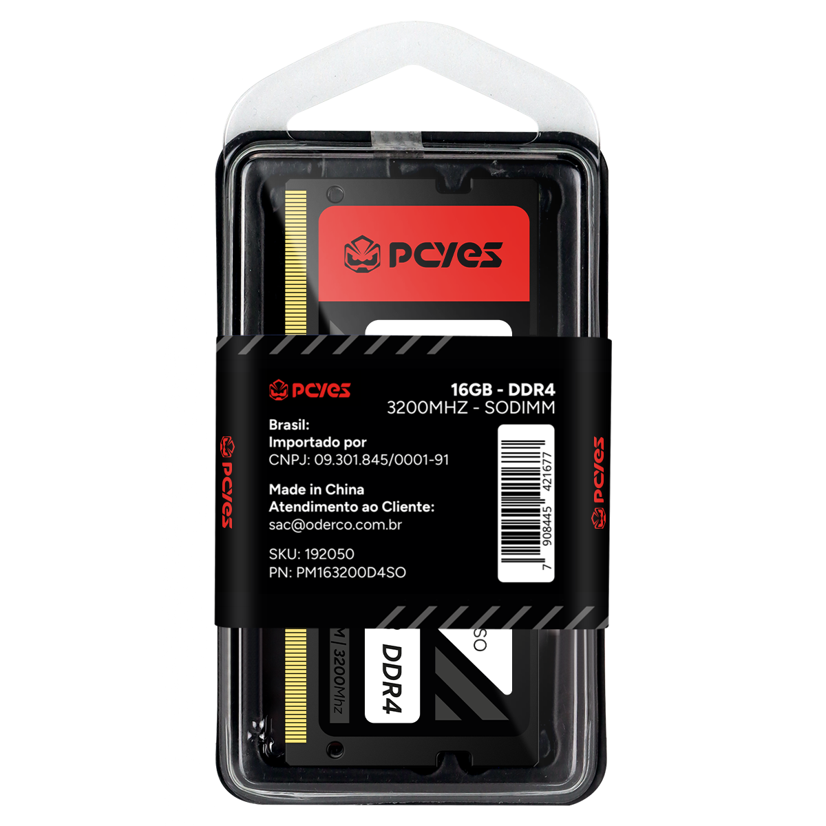 Memória RAM Notebook PCYES PM163200D4SO 16 GB (1x16 GB) DDR4 3200 MHz CL19