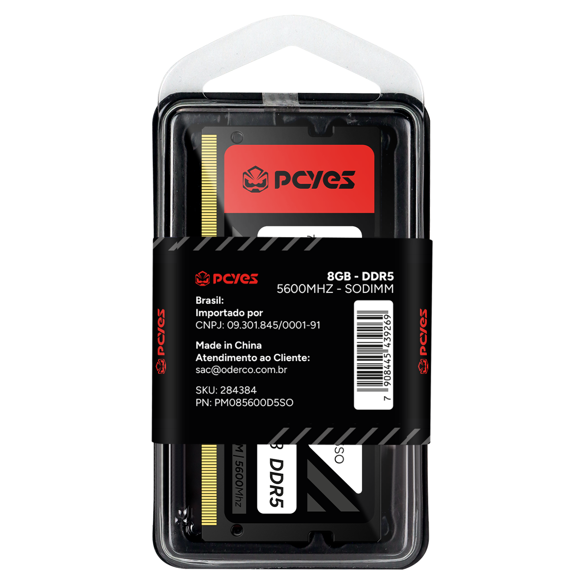 Memória 8GB DDR5 5600MHz SODIMM Notebook | PCYES
