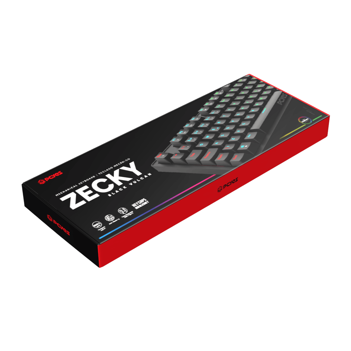 Teclado Zecky 100% Red RGB | PCYES