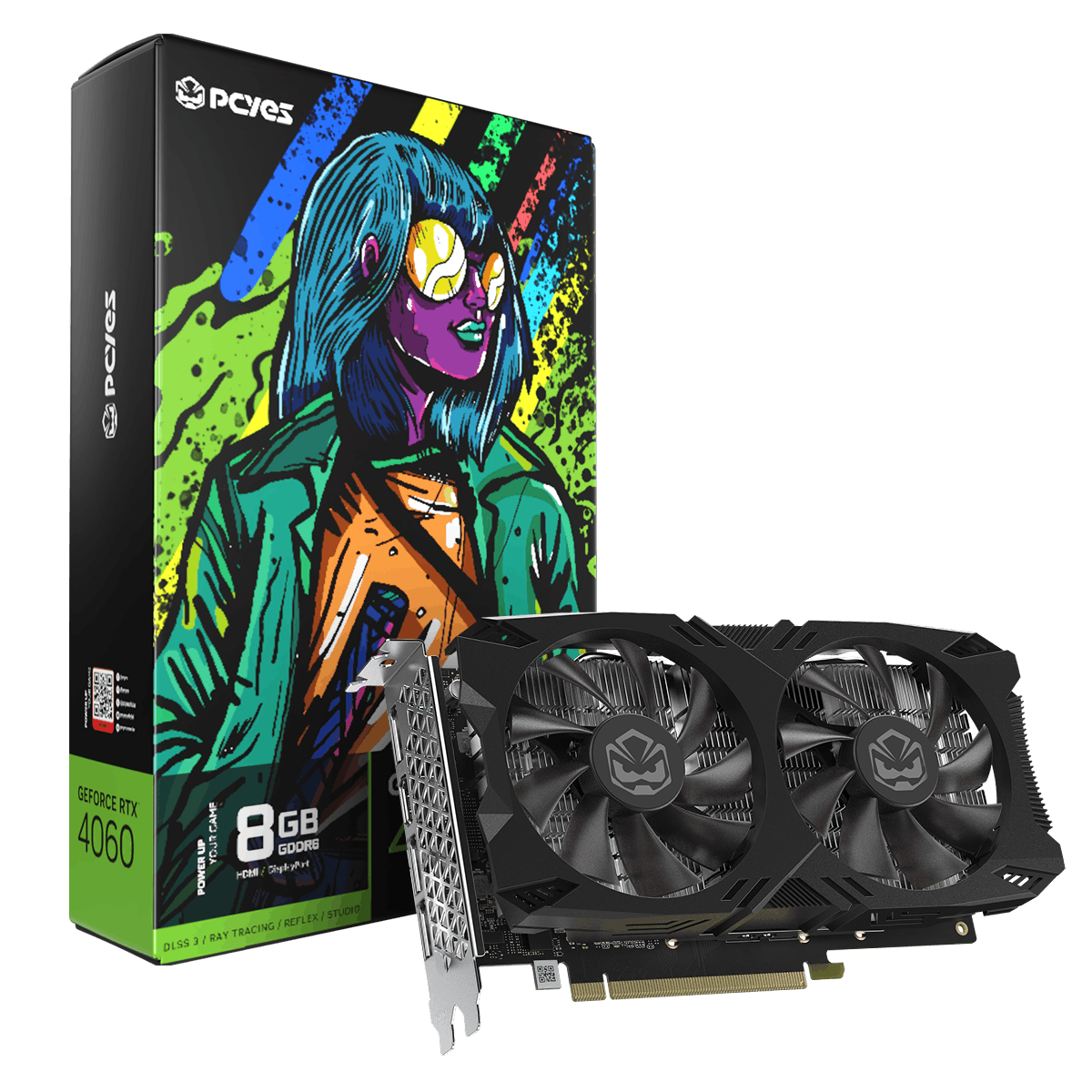 Gpu Rtx 4060 Gddr 6 8 Gb 128 Bits Full Size Dual Fan Pvr 40608 Gr 6 Df 2