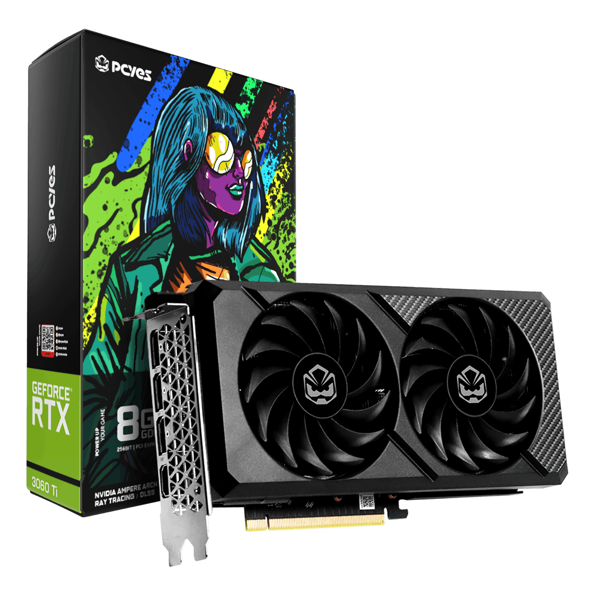 Gpu Rtx 3060 Ti 8 Gb Ddr 6 256 Bits Full Size Dual Fan Pvr 30608 Tgr 6 Df 3